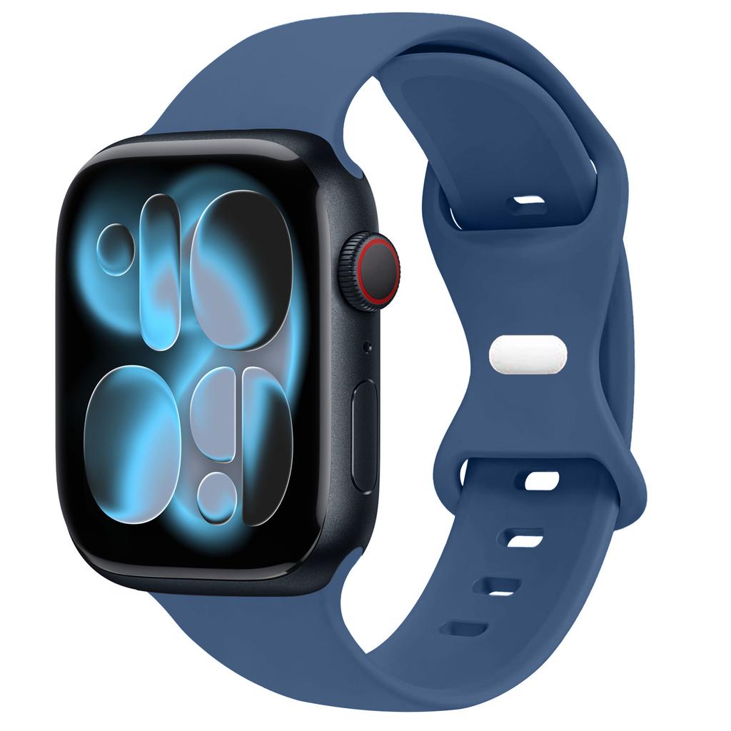 Sport Silicone Strap For Apple Watch Bands 40mm 44mm 46mm 45mm 41mm 49 42mm Correa Bracelet iWatch series 10 11 9 8 7 ultra 3 SE