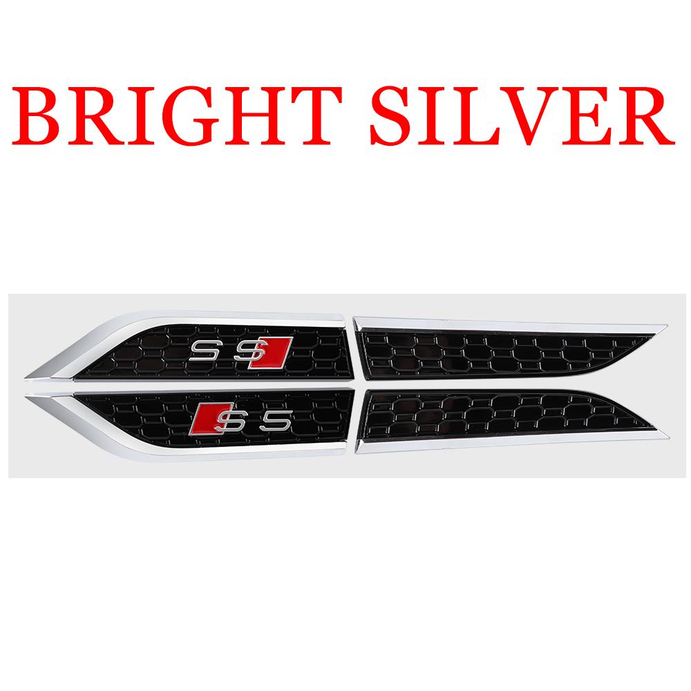 2026 2pcs 3D ABS For AUDI S5 SLINE ABT RS5 Badge Decoration Decal Car Fender Side Wing Emblem Stickers Auto Modification Accessories