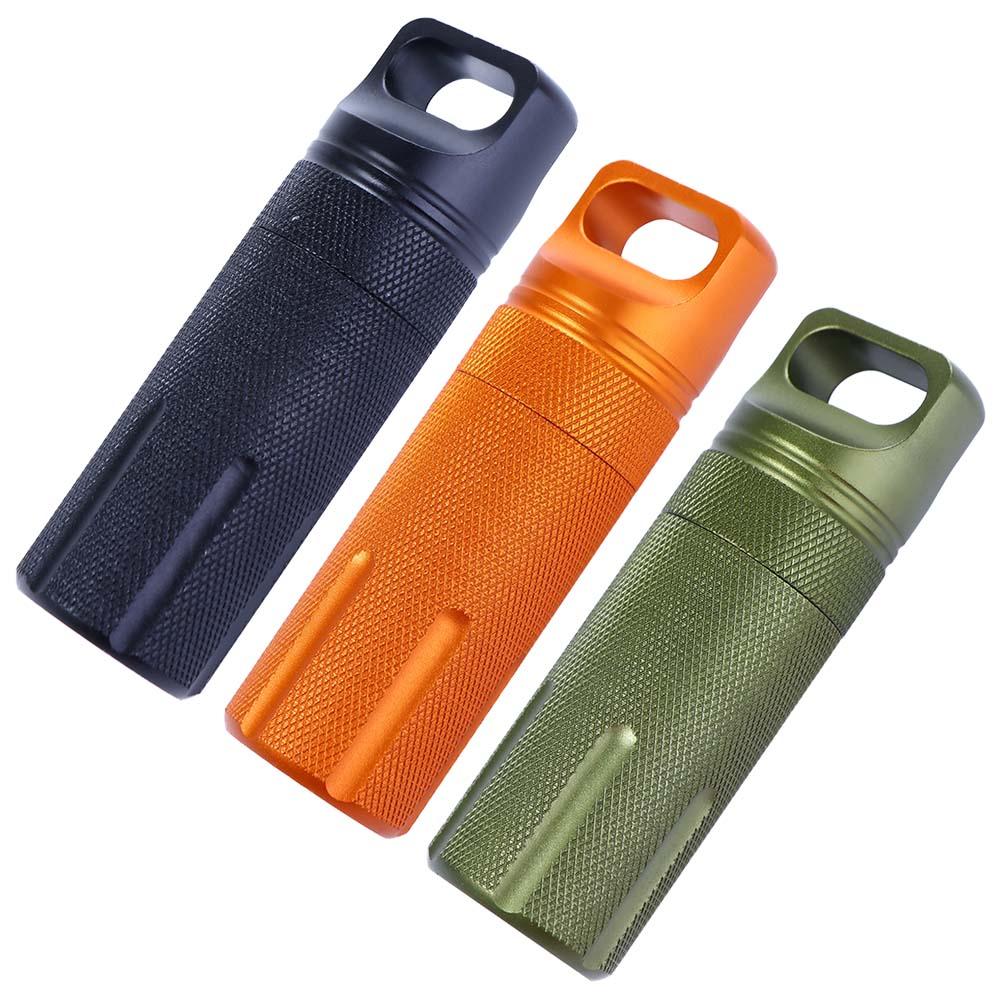 Survival Medicine Case Capsule Emergency Dry Bottle Seal Tank Pill Box First-Aid Canister Container
