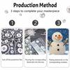 Weihnachts-Schneemann Perlenmalerei Kunst Malset Handgemachtes DIY Heimdekoration Malerei