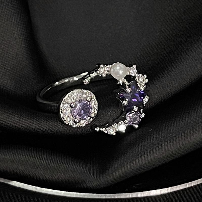 Light Luxury High-End Cold Wind French Full Diamond Zir*****Pen Ring Niche Design Butterfly Ring Woman