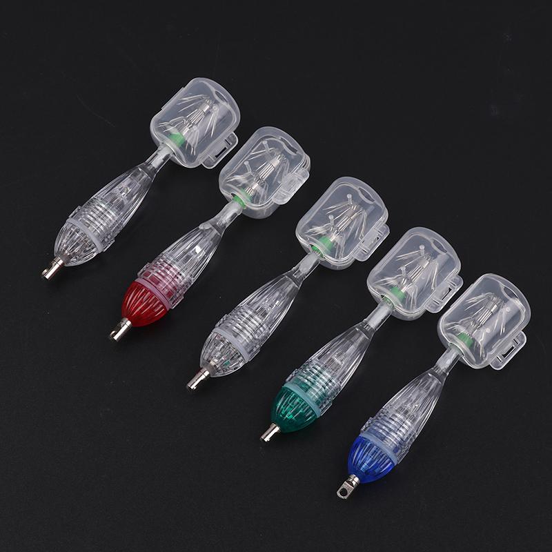 1 Stück Mini-Haken-Lötlampe Tintenfischlicht Mit Schirmhaken Und Batterie Unterwasser-Fischlicht Oktopus Tintenfischhaken