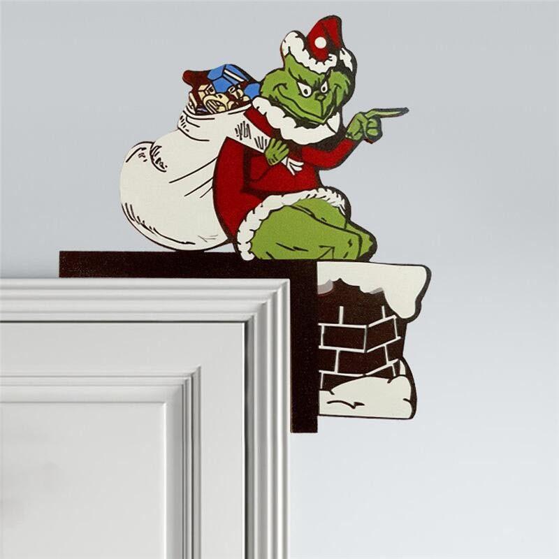 

Рождественские дверные украшения Дверные угловые украшения Рождественское украшение дверной рамы One Size