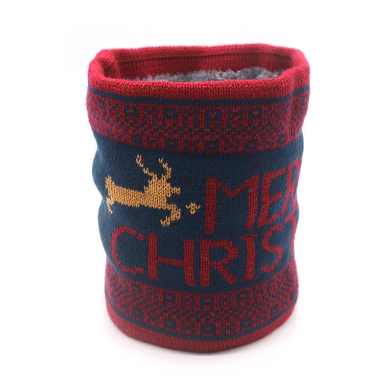 Autumn and winter thickened Christmas scarf velvet knitted warm neck cover neck cover neck scarf, deer model