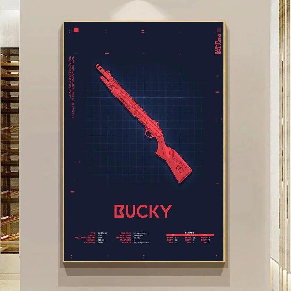 

Забавное игровое оружие, принты плакатов для гостиной, домашний декор, киберспорт, красный пистолет, снайперская винтовка, холст, картина, настенное искусство, Куадрос, без рамки 21*30cm