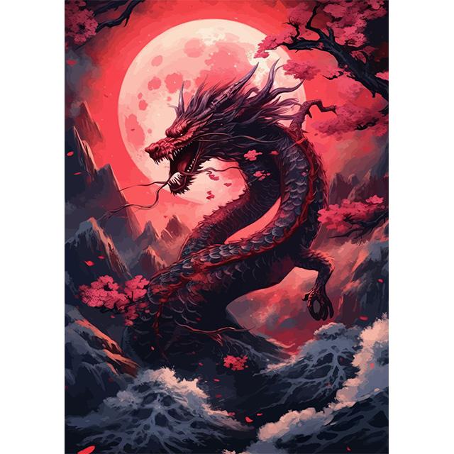 Fantasy Oriental Dragon In The Clouds Prints Poster Canvas Painting Modern Wall Art Pictures For Living Room Bedroom Home Decor