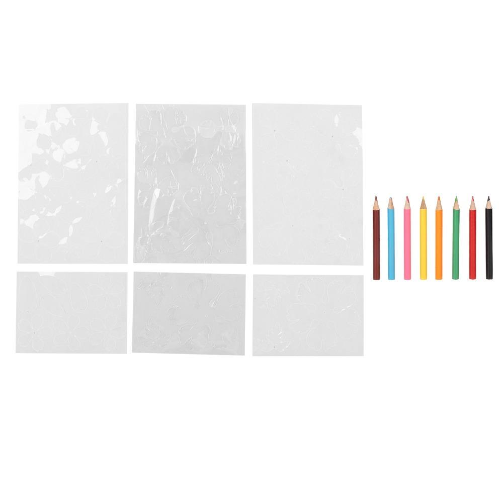 

14pcs Two Sides Pre Cut Heat Shrink Paper Stability BOPS Shrink Film Paper Glossy Frosted Shrinky Paper Kit Keychains Making