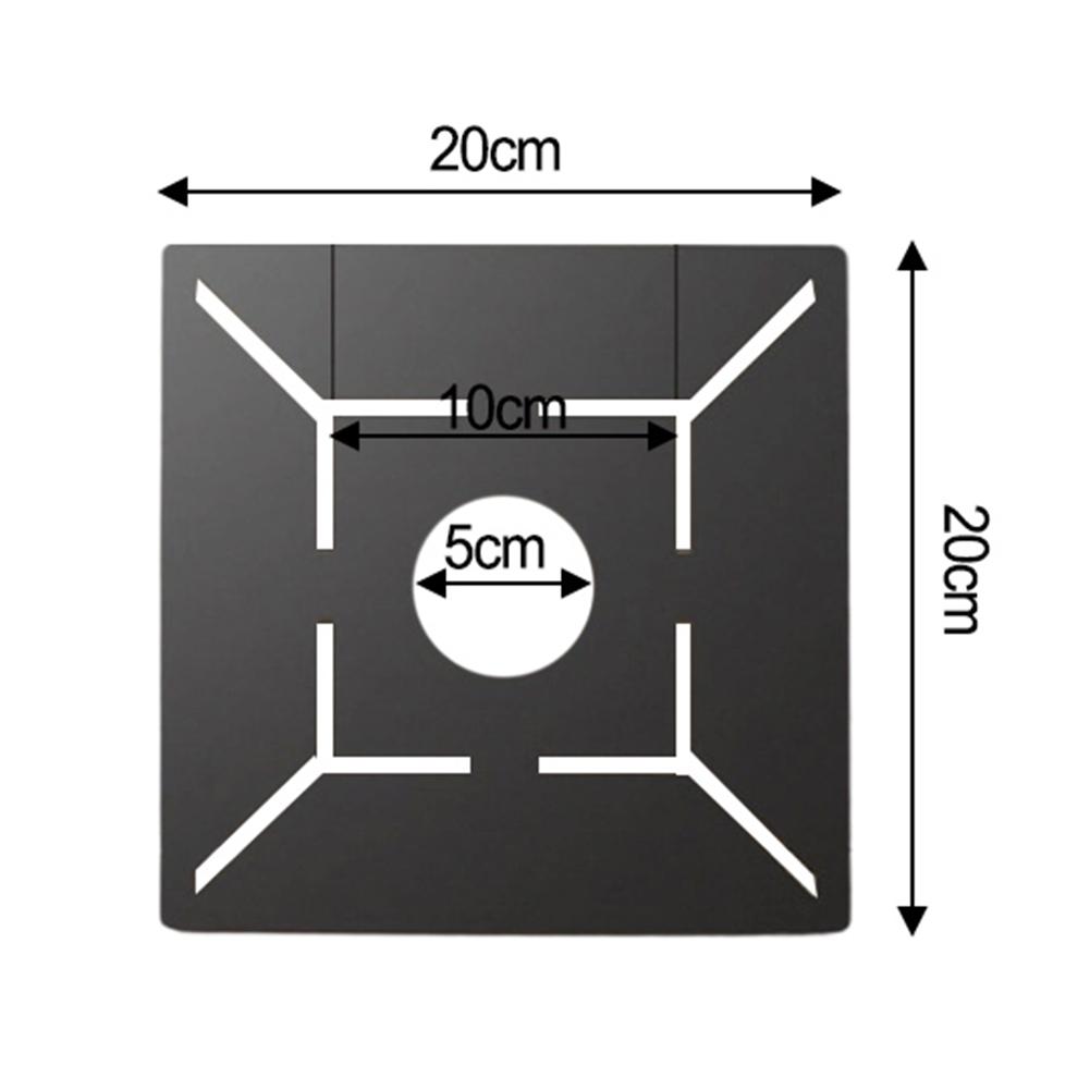 1pc Floor Drain Locator Multifunctional Stainless Steel Tile Measuring Positioner Ruler Floor Drain Patterns Design