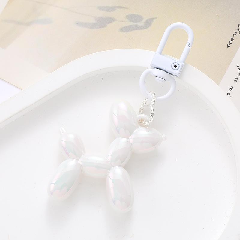 Acrylic Balloon Dog Phone Charm & Keychain - Fashionable Cartoon Puppy Pendant