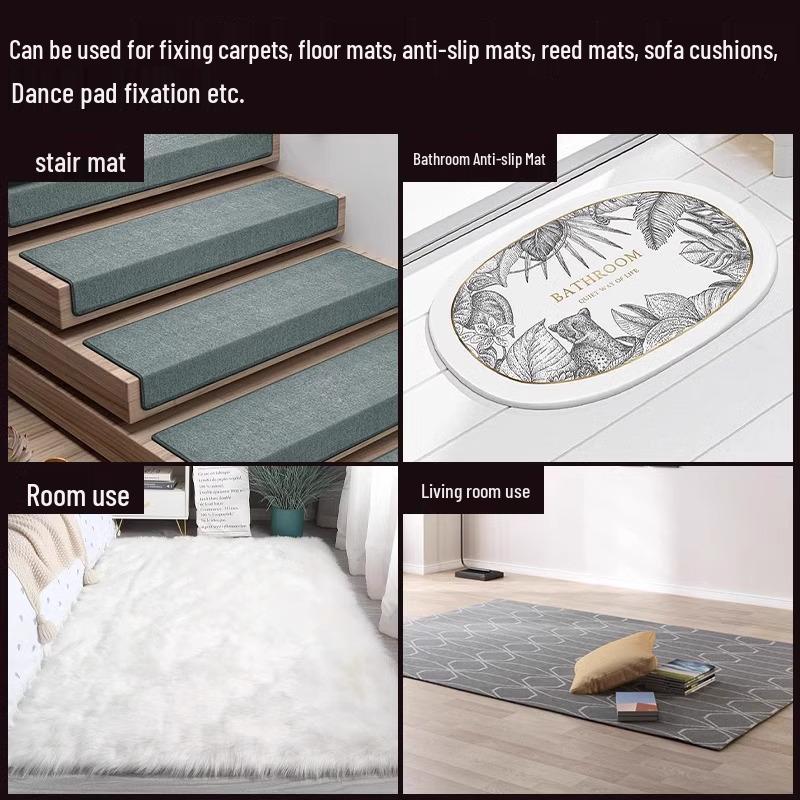 Autocolante Triunghiulare Antiderapante pentru Covor: Asigurați covoarele de acasă, canapelele și covorașele de podea.