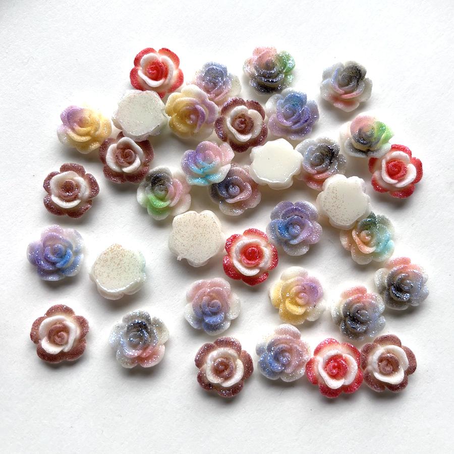 

30 шт., стразы из смешанной руды для лица, неоновые цветы, подходят для изготовления аксессуаров для волос «сделай сам», очаровательных декоративных аксессуаров разноцветный