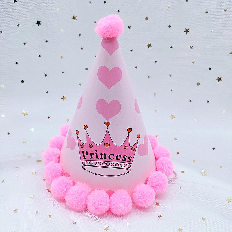 Creative Birthday Cake Pom-Pom Party Hat for Kids & Adults