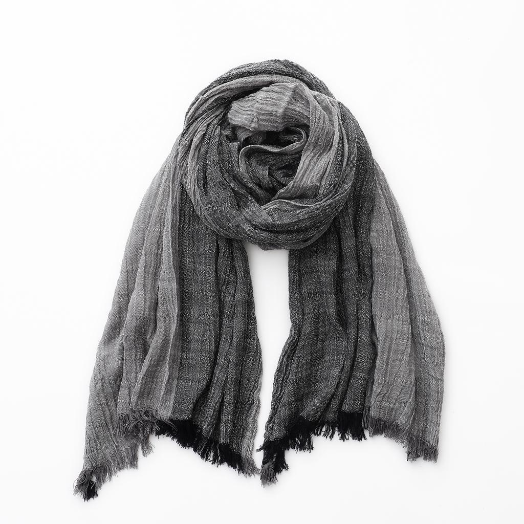 Designer Patchwork Cotton Linen Scarf For Men Women Autumn Winter Long Soft Shawls And Wraps Lady Short Tassel Bufanda Pashmina