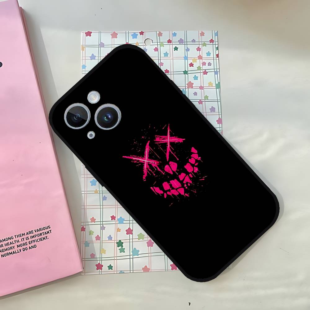 D-Devils-faces-S Phone Case For IPhone 1716 15 14 13 Pro Max 11 12 Mini X Xs XR Black Silicone Cover