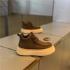 Autumn and winter new light luxury high-end ruffian handsome fried street shoes velvet warm cotton shoes casual shoes