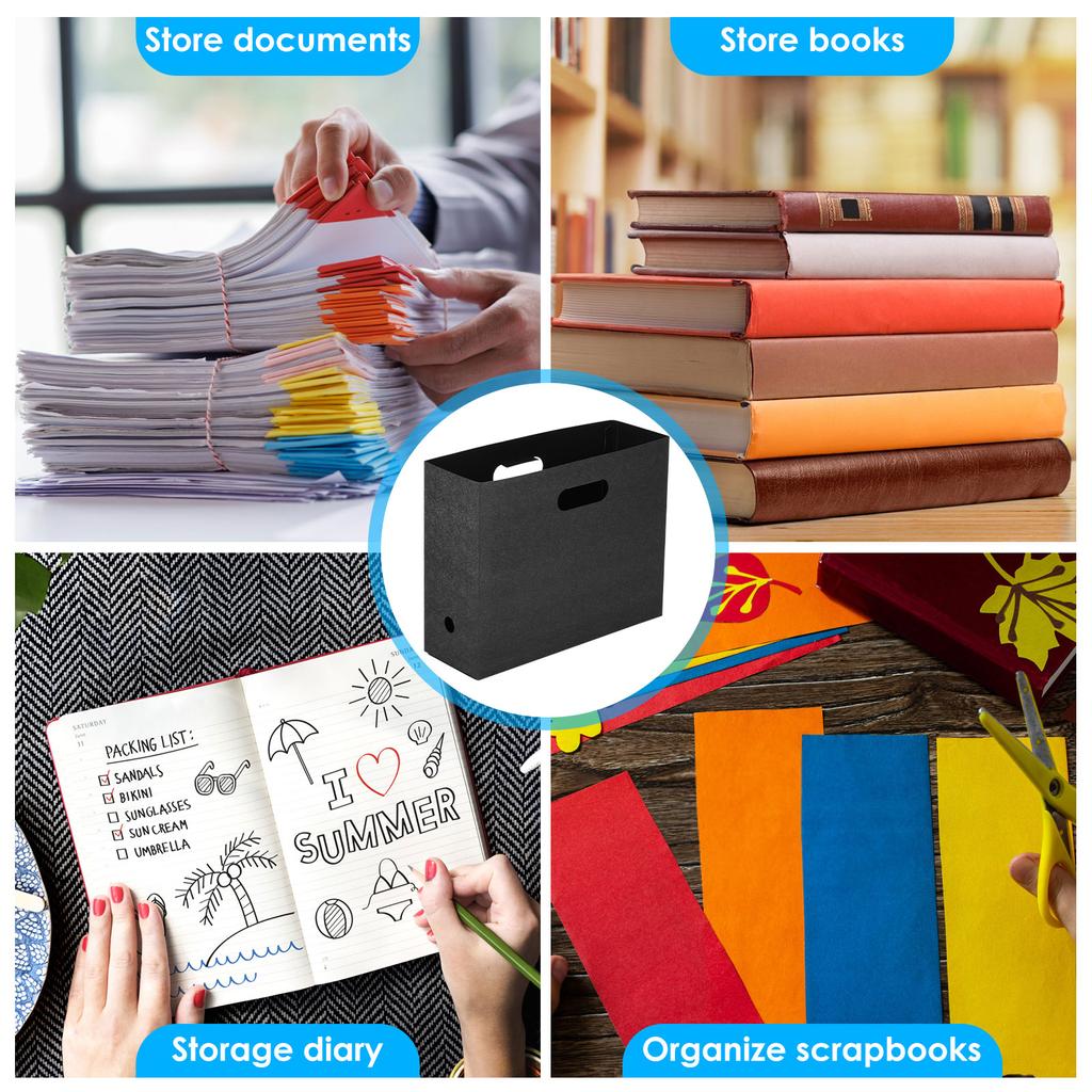 4Pcs Foldable Book Magazine Storage Stand Portable Thickened PP File Organizer for Documents Books Journals Scrapbooks New