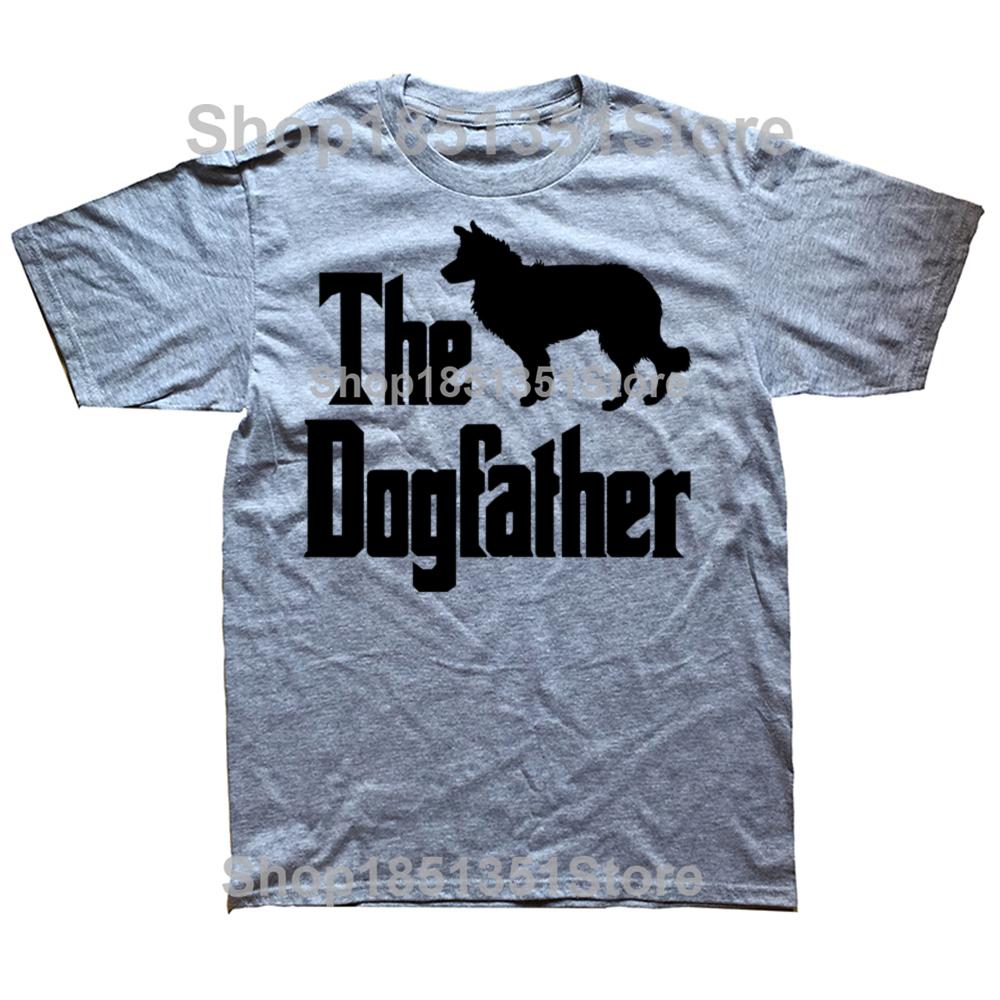 Funny The Dogfather Border Collie Dog Graphic Tshirts Men Womens Fashion Casual Tshirt 100 Cotton Loose Oversized T Shirt