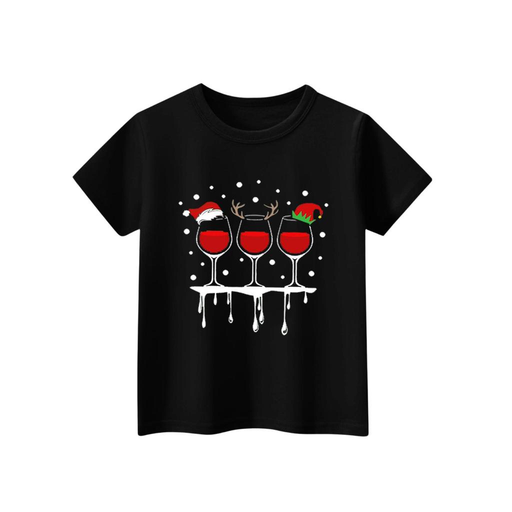 Children's Short Sleeve Neck T-Shirt Animal Print Daily Casual Top