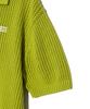 LEE Open Collar Curly Short Sleeve Knit Lime