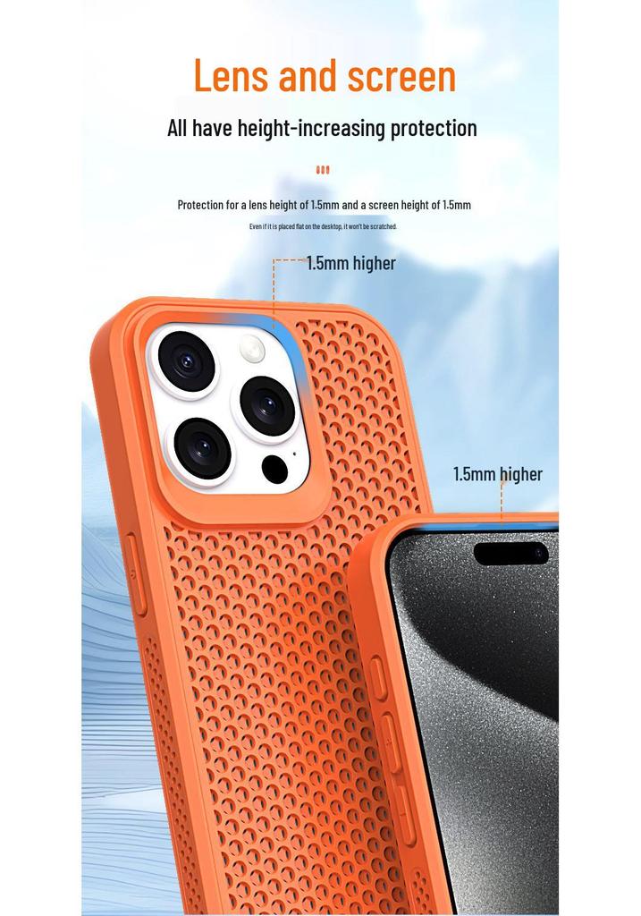 iPhone 17 Magnetic Case with Honeycomb Ventilation & Heat Dissipation, Drop-Proof Protective Cover for Apple 15 Pro Max