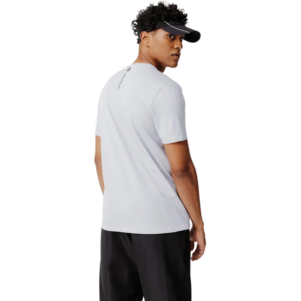 DECATHLON 100 Fitted Pullover Breathable Crew Neck Short Sleeve T-Shirt Men's Silver Grey