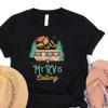 My RV Is Calling T Shirt Camping Nature Lover Bella Canvas 3001 Vintage Washed Slightly Unisex