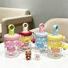 Water Bottle New Korean Version Large Capacity Plastic Cup Double Drink Straw Cup Cute Accompanying Water Cup Girl