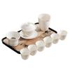 Lux Mutton Fat White Porcelain Kung Fu Tea Set: Gaiwan & Teacup with Portable Gift Box