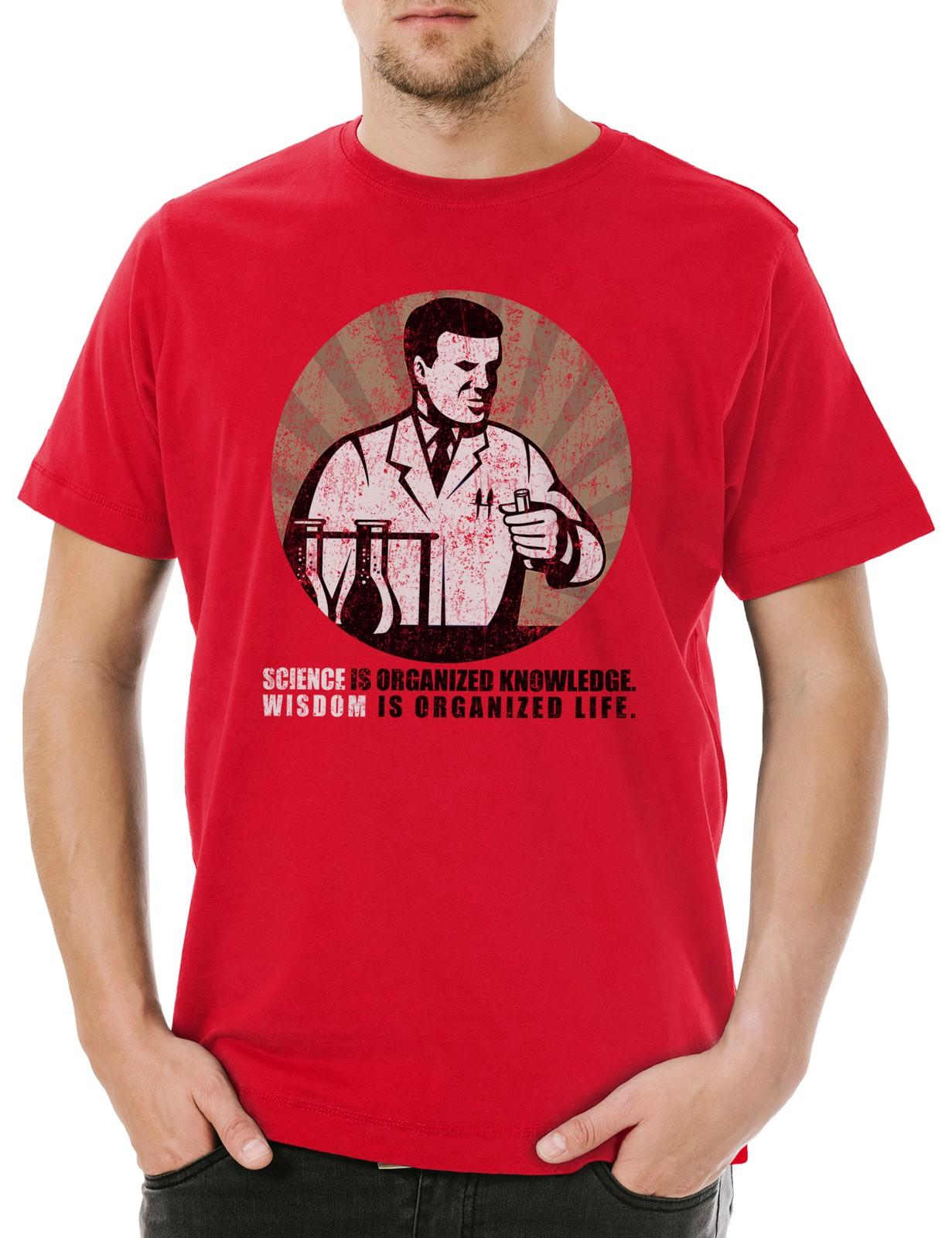 Science Is Organized Knowledge Herren T-Shirt Wissenschaft Wissenschaftler XXL