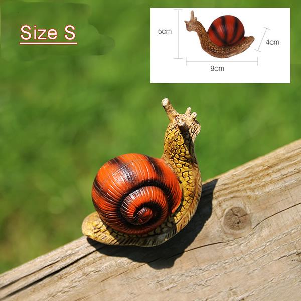 Cute Resin Snail Statue Outdoor Garden Store Bonsai Decorative Animal Sculpture For Home Office Desk Garden Decor Ornament