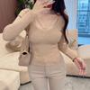 Pure Desire Style V-neck Lace-up Slimming Knitwear for Women - Sexy Autumn Winter Sweater