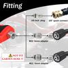 Short Pressure Washer Gun 3/8 & M22-14/15mm Universal Quick Connector for High Pressure Hose