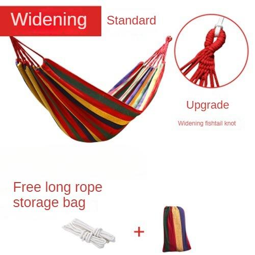 New Creative Canvas Single Hammock Outdoor Courtyard Sleeping Hammock Camping Indoor Children's Swing Thick Striped Hammock