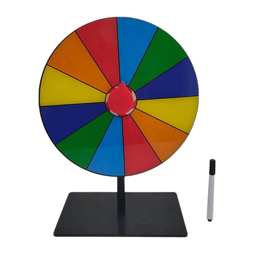 Tabletop Prize Turntable Set with Erasable Pen Props Learning Game Fortune Wheel