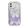 Purple glitter butterfly for iPhone15promax mobile phone case Apple 14 wave 12/13 soft case 11