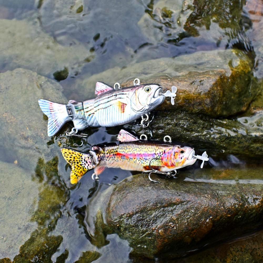 Electric Fishing  Lures 3.5" USB Rechargeable LED Light Bait Swimbaits Robotic Lures Crankbait Fishing Tackle Lifelike Fish