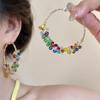 Women's High-End Summer Beaded Hoop Earrings - Luxurious Versatile Statement