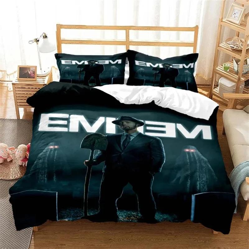 Hip Hop Rapper Eminem All Season Duvet Cover Bedding Comforter sets Soft Quilt Cover and Pillowcases Single/Double/Queen/King