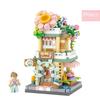 Street City View Building Block Set Diy Ice Cream Coffee Flower Shop Model Building Toy Ideal For Home Decor And Holiday Gifts