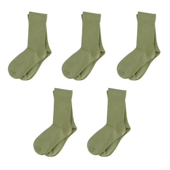 5 Pairs Crew Socks for Women Ribbed Knit Slouch Boot Socks Breathable Crochet Long Piles Socks for High School Girls