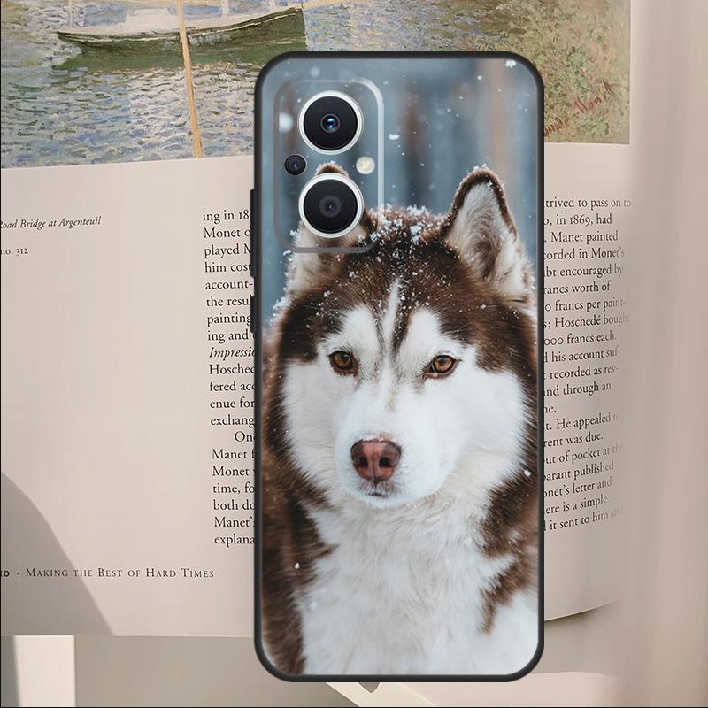 Animal Wolf Dog Husky Cover For OPPO Reno 11F 12F 13F 14F 10 11 12 13 14 Pro 7 8 Lite OPPO Find X6 X8 X9 Pro Case