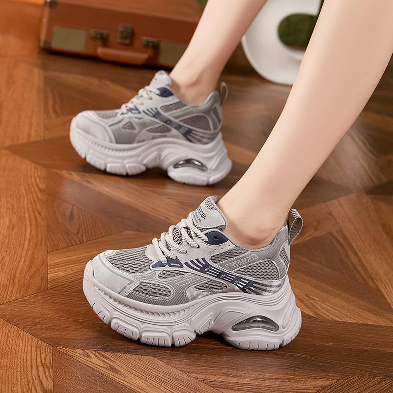 Platform dad shoes women's 2025 autumn and winter new fashion air cushion versatile casual sports shoes inner height increase women's shoes