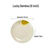 Thickened 6-inch Lucky Bamboo Ceramic Round Salad Plate