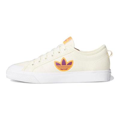 Originals Nizza Trefoil Canvas Slip-Resistant Durable Lightweight Low-Top Skate Shoes Women Sneaker Cream FX9009