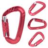 1 pcs 7075 Aerospace Aluminum 12KN D Shaped Buckle Carabiner Clip Outdoor Safety Accessoryred