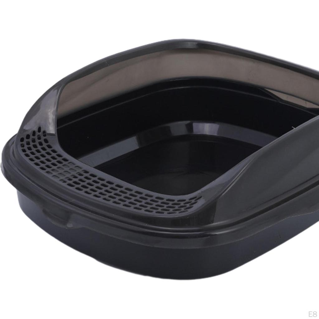 Cat Litter Box Kitten Pan Toilet Open Potty Bedpan Top Pet Tray
