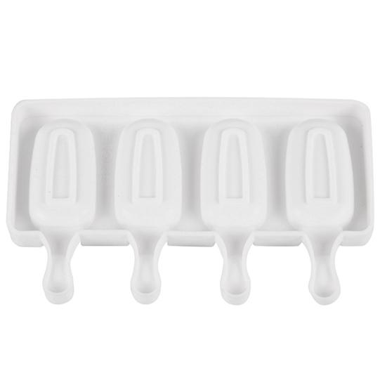 Forma na zmrzlinu se 4 dutinami Potravinářská kvalita Nepřilnavý Nepřilnavý bez BPA Free DIY opakovaně použitelný výrobník na letní zmrzlinu