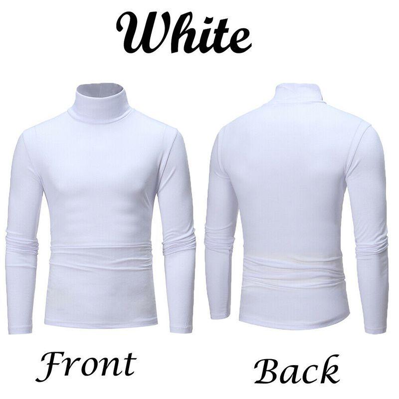 Men's Warm High Neck Solid Color Pullover Jumper Sweater For A Stylish Look