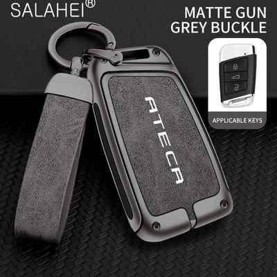 Zinc Alloy Car Remote Key Case Fob Cover Protective Holder Shell Auto Keychain Accessories For Ateca Tarraco Leon Arona