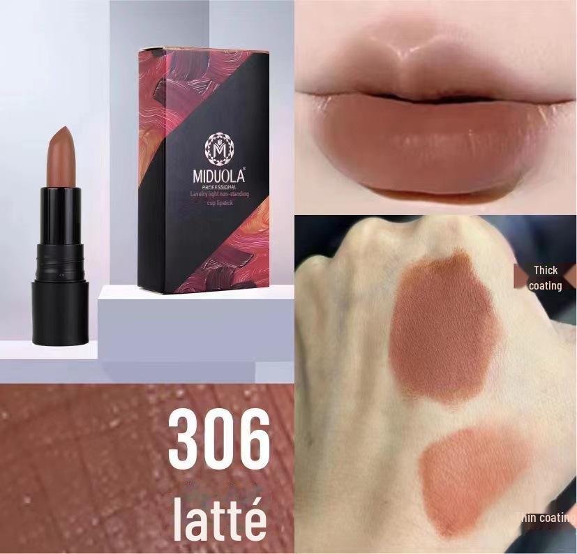 Matná rtěnka Midora Velvet - dlouhotrvající, odolná vůči skvrnám, hydratační, mlhavě fialová pro studentky.